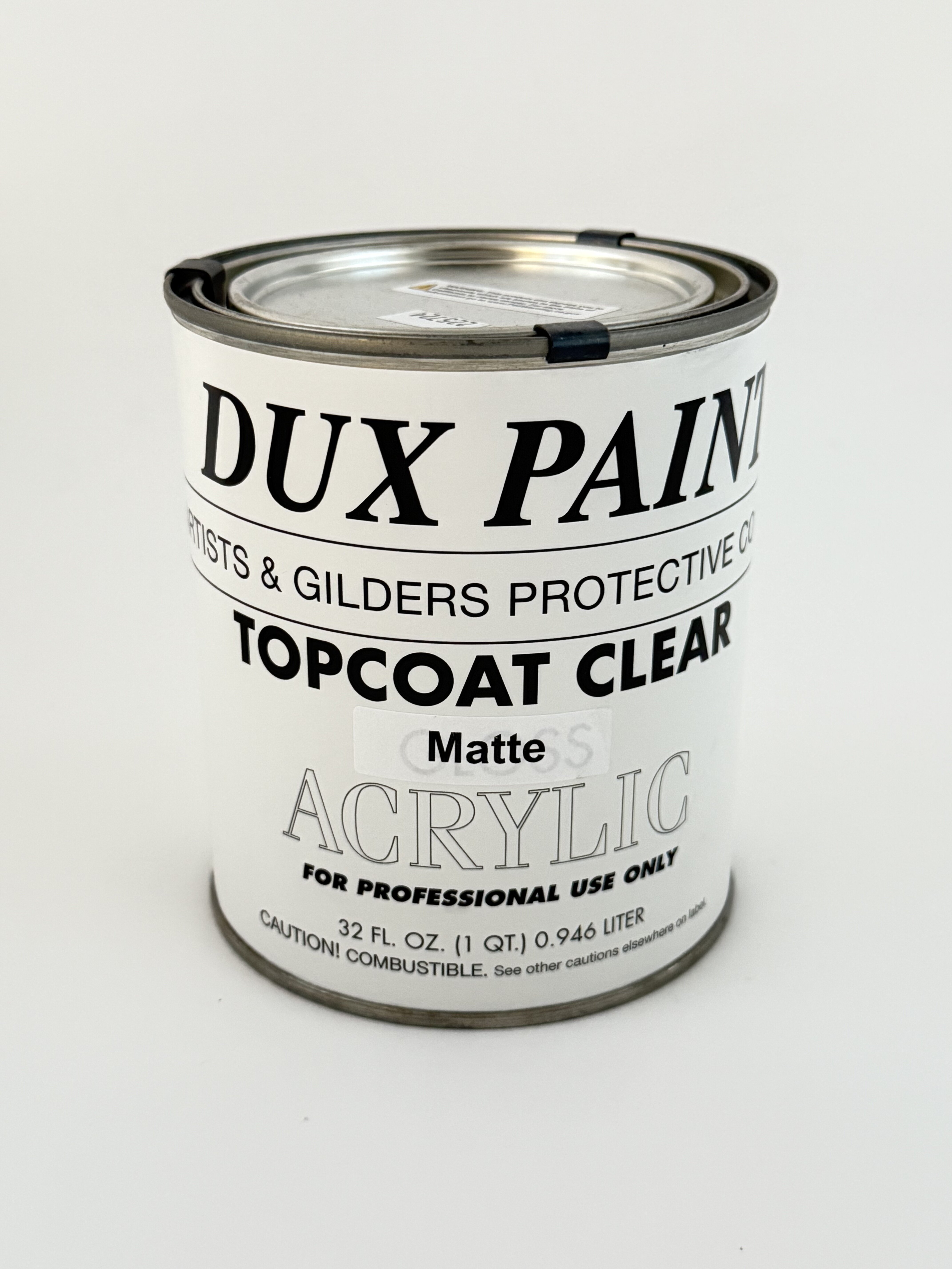 Dux Acrylic Topcoat, Clear Matte, Quart @ seppleaf.com @ seppleaf.com