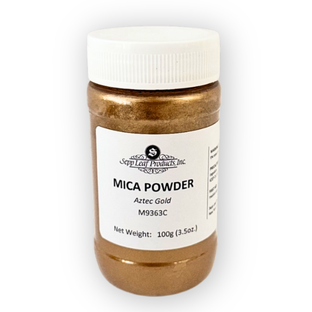 Mica Powder, Aztec Gold, 100gm @ seppleaf.com @ seppleaf.com