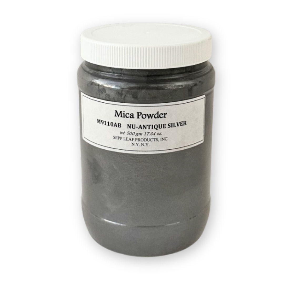Mica Powder, Nu Antique Silver, 500gm @ seppleaf.com @ seppleaf.com