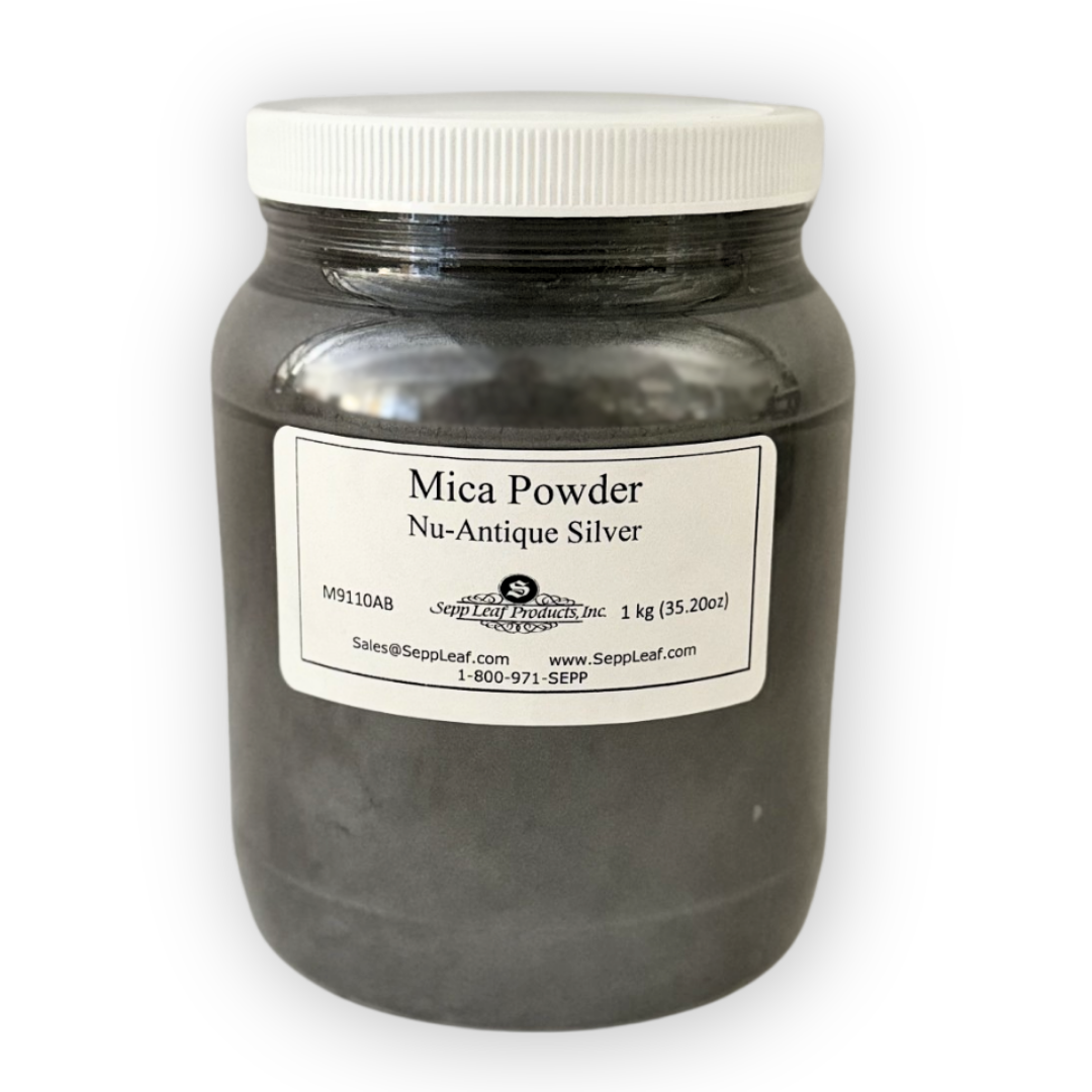 Mica Powder, Nu Antique Silver, 1kg @ seppleaf.com @ seppleaf.com