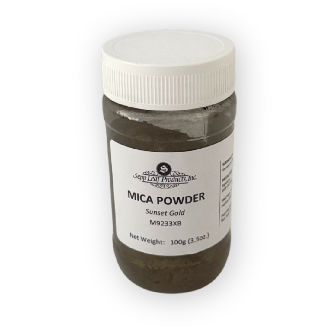 Mica Powder, Sunset Gold, 100gm @ seppleaf.com @ seppleaf.com